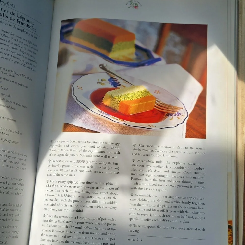 Williams Sonoma Savoring France Cookbook with Green and Yellow Cover